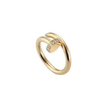  Cartier Juste Un Clou Nail Shaped Single Circle Head/Tail Embellished Diamonds Women'S Ring B4094800/B4092700/B4216900