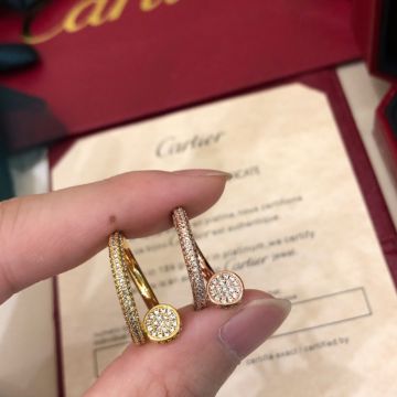 Hot Selling Cartier Juste Un Clou Nail-shaped Paved Diamonds Ring For Ladies Yellow Gold/Rose Gold N4748600
