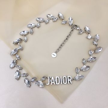  Christian Dior Silver J'ADIOR Charm Luxury Marquise Diamonds Females White Cyrstal Necklace Online