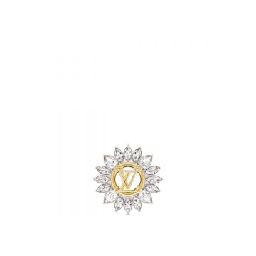 2021Sring Popular Luis Vuitton Starlight  Luxury Crystal Charm Unisex Yellow Gold Plated LV Circle Fake Brooch For Feast M80264 