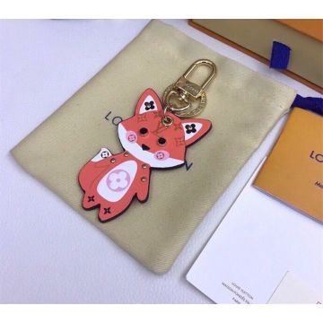 Fake Louis Vuitton Unisex Little Fox Design Pu Material Pendant Bag Charm And Keychain Best Discount M69015