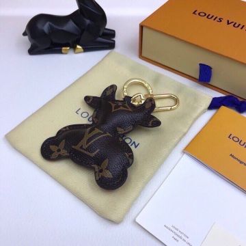  Louis Vuitton Lovely Calf Shape Charm Monogram Canvas Look Metal Signature Clasp Bag Charm/Keychain For Sale