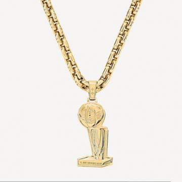  Low Price Louis Vuitton LVXNBA 18K Gold Plated Trophy-shaped Pendant  Male Thick Chain Necklace White Gold/Yellow Gold/Rose Gold/Black Steel