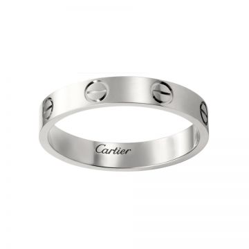Cartier Love Narrow Silver Wedding Ring Screw Motif For Women & Men On Sale Price US B4085300