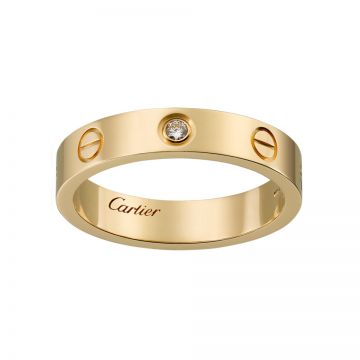 Cartier Love Gold-plated Wedding Ring Encrusted One Crystal Screw Pattern For Sale Malaysia B4056100
