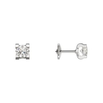 High End Cartier C De Cartier 925 Sterling Silver Female Stud Earrings N8501900 Diamonds Jewellery Replica