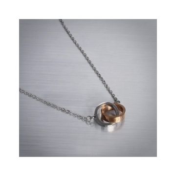 Fashion Cartier Love White/Rose Gold-plated Circle Charm Chain Necklace Decked Screw Detail Price Kuwait Women/Men Sale