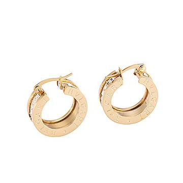 Bvlgari B.zero1 Yellow Gold-plated Hoop Earrings Decked Logo Crystals Celebrities Price UK Vintage Style