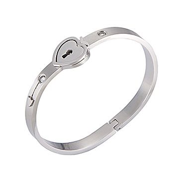 Cartier Ladies' Silver Inlaid Crystals Bangle Heart Buckle Necklace Hollow Pendant For Sale Canada 