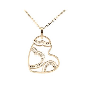 Cartier Hollow Heart Pendant Studded Crystals Gold-plated Chain Necklace Ornate Gift For Women Canada