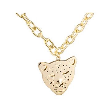Panthere De Cartier Leopard Head Pendant Gold-plated Thick Chain Necklace Unique Gift For Girls/Boys 2018