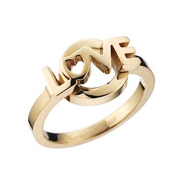 Cartier Love Letter Yellow Gold-plated Narrow Ring Sale Online Women Birthday Gift US 