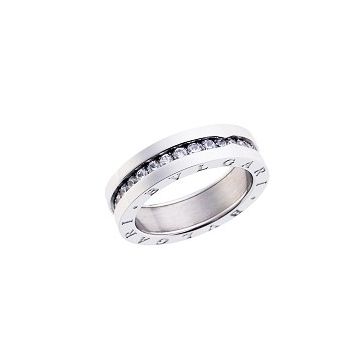 Elegant Bvlgari B.zero1 Silver Ring Adorned Crystals Logo For Lady 2018 Australia Price List