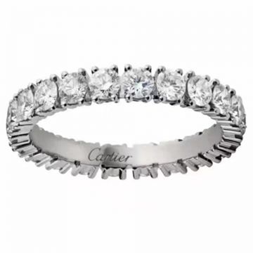 Etincelle De Cartier Narrow Silver Ring Engraved Diamonds Wedding/Engagement Gift For Women Price LA B4087100
