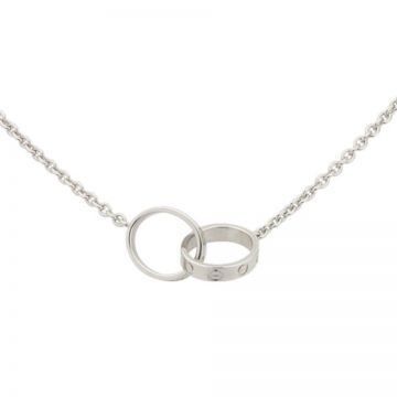  Cartier Love Collection Double Circles Screw Motif Detail Pendant Necklace For Women/Men Sale Online France B7212500