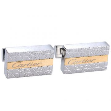 Imitation Cartier Pink Stripe Silver Cufflinks Delicate Lines With Logo Couple Style On Sale India 