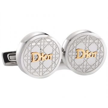 Engagement Gift Dior Silver Cannage Pattern Round Cufflinks Sale Golden Symbol Men Price List London