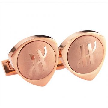 Hublot Rose Gold-plated Triangle Cufflinks Modern Style Signature Centre Men Wedding Gift Price UK 