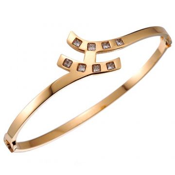 Women's Hermes Gold Plated Diamonds Bangle 2018 Street Fashion Bracelet Sale Online USA