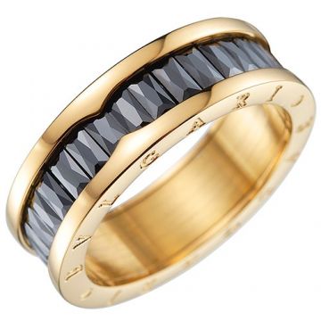 Bvlgari B.zero1 Ring Black Crystals Clone Gold-plated Couple Style Sale Malaysia Review