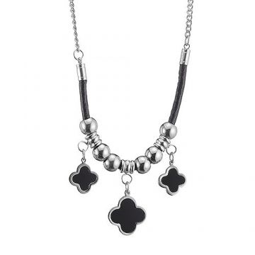 VCA Magic Alhambra Silver Chain Necklace Decked Bead Black Clover  Charm Australia Sale 2018 Women 