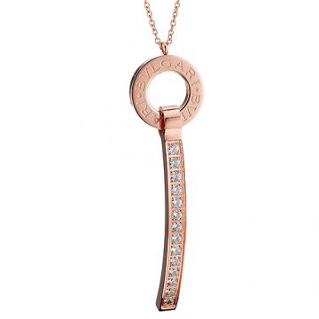  Bvlgari Bvlgari Rose Gold Color Crystals Pendant Necklace With Logo Paris Lady Price In Australia