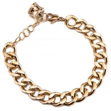 Bvlgari B.zero1 Personalized Unisex Gold-plated Chain Bracelet With The Spiral Charm Singapore Sale