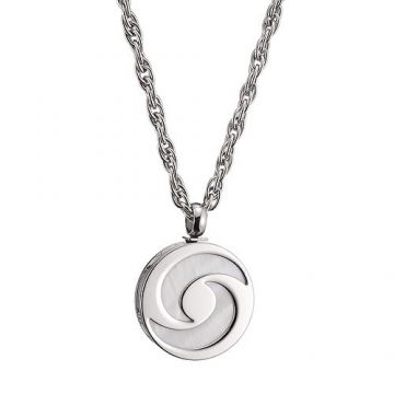 Bvlgari Round Charm Moon Engraved Silver Chain Necklace For Men Price List Malaysia Birthday Gift