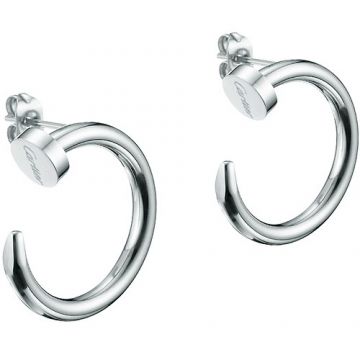 Cartier Juste Un Clou Silver Hoop Earrings Nail Design For Lady US Price List