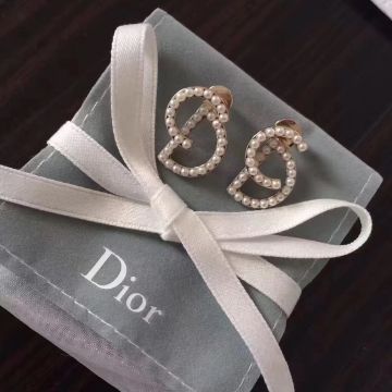  Dior Tribales Sterling Silver Pearls Embellished Classic CD Letters Women Earrings 2022 New Fashion Designs