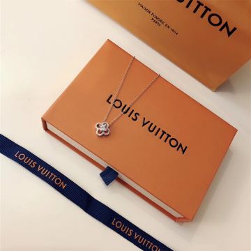 Replica Louis Vuitton Dentelle De Silver Circular Sun Monogram Flower Pave Diamond Good Review Women's Necklace