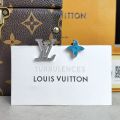 Hot Selling Louis Vuitton LV Initials Blue Enamel Monogram Flower 925  Silver Paved Diamonds LV Pendant Female Asymmetric Stud Earrings M80183