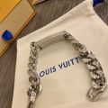 Louis Vuitton LV X NBA Engraved Basketball Pattern Bar Charm Male 18K  Gold-plated Thick Link Chain Bracelet High End Jewellery MP2858