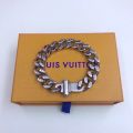 Premium Louis Vuitton Men'S Chain Link Silver Tone Engraved Monogram Flower  Pattern Bracelet M68273