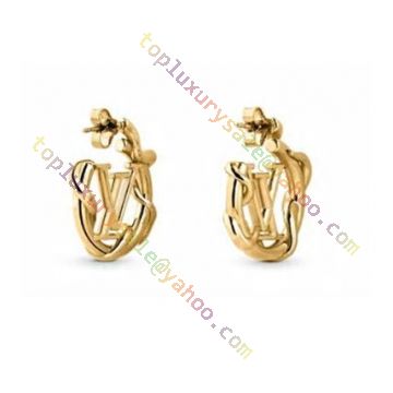 Louis Vuitton, Jewelry, Louis Vuitton Hoop Earrings Circle Lv Logo Gm