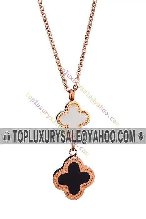 Hermes Kelly Enamel Rose Gold Plated Pendant Necklace
