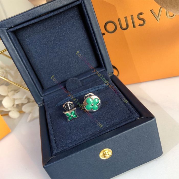 Louis Vuitton Color Blossom New Style Woemn BB Sun & Star Monogram Flower  Charm Malachite Stud Earrings White Gold/Yellow Gold/Rose Gold