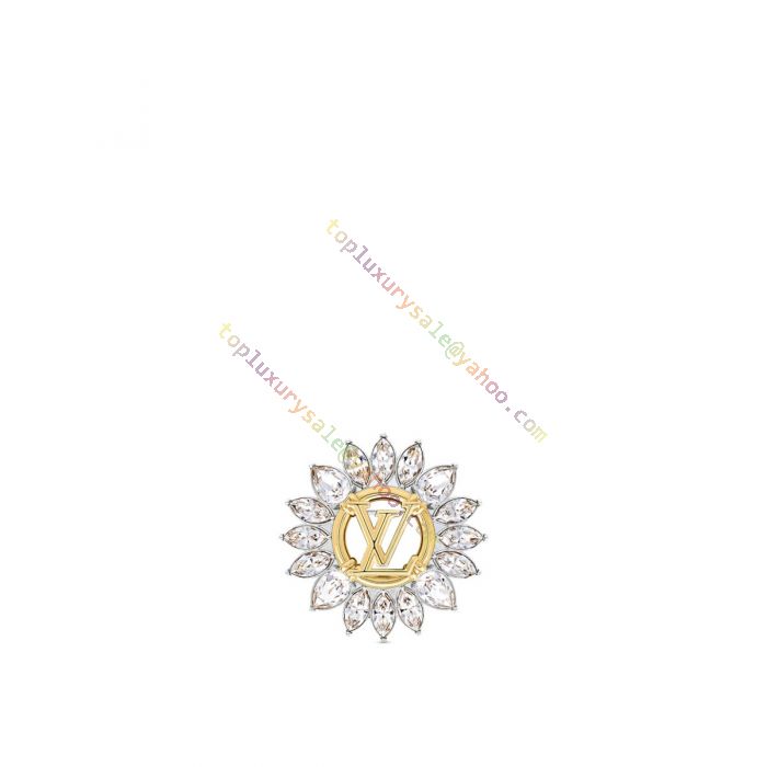 Unisex Louis Vuitton Starlight White Crystal Charm Yellow Gold LV