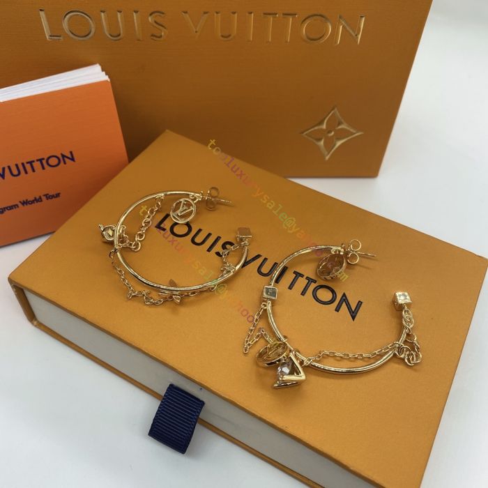 louis vuitton necklace for women lv logo hoops