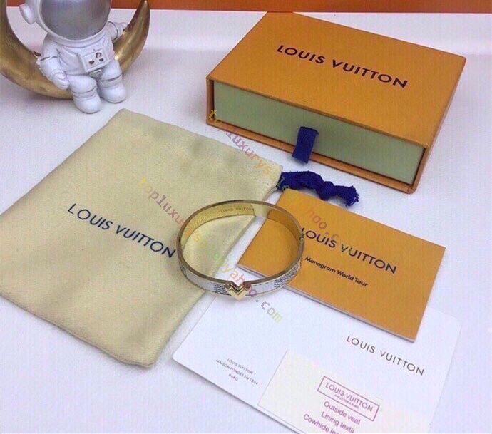 A Limited Edition Louis Vuitton Cuff Nanogram Bangle Bracelet, Boxed