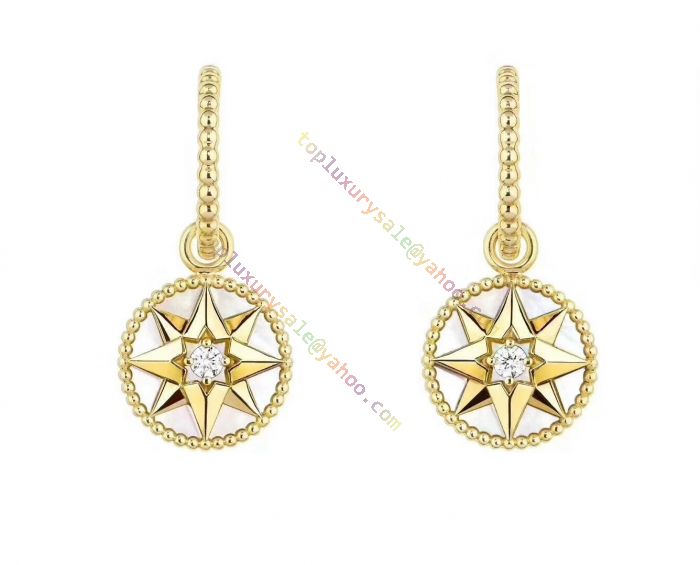 Dior Rose Des Vents Eight-pointed Star Yellow Gold Women Diamond