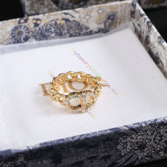 Dior - CD Diamond Ring Silver - Size S - Men